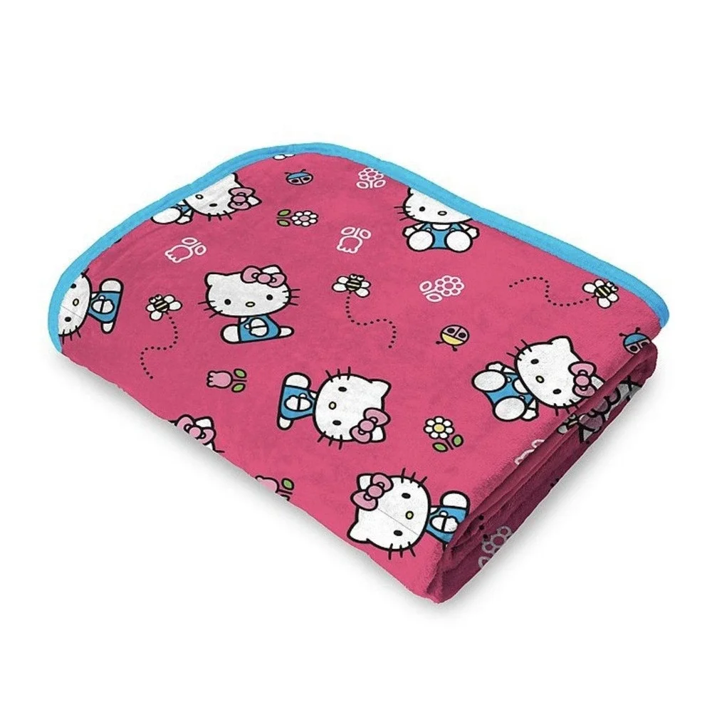 Hello Kitty Sweet Bug Throw Blanket NEW Silk Soft Touch 46